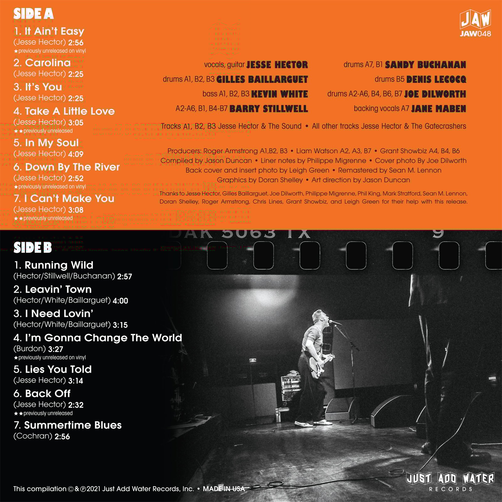 JESSE HECTOR - It Ain't Easy 1992-1996 LP JAW048 | Just Add